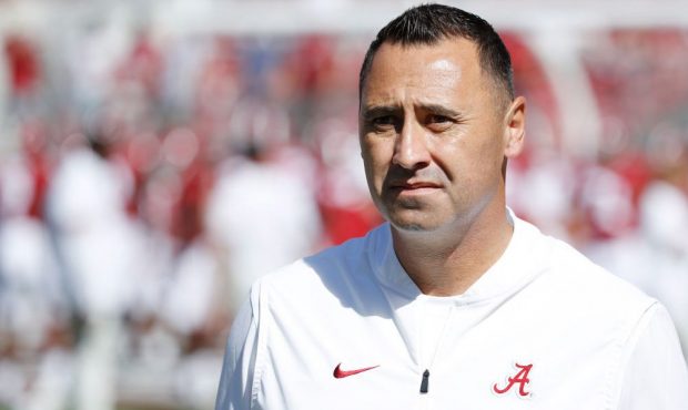 Alabama Crimson Tide offensive coordinator Steve Sarkisian looks on before a game against the South...