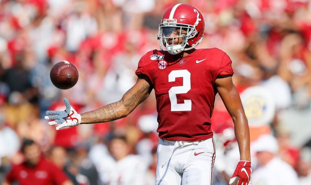 TUSCALOOSA, ALABAMA - SEPTEMBER 07: Patrick Surtain II #2 of the Alabama Crimson Tide reacts after ...