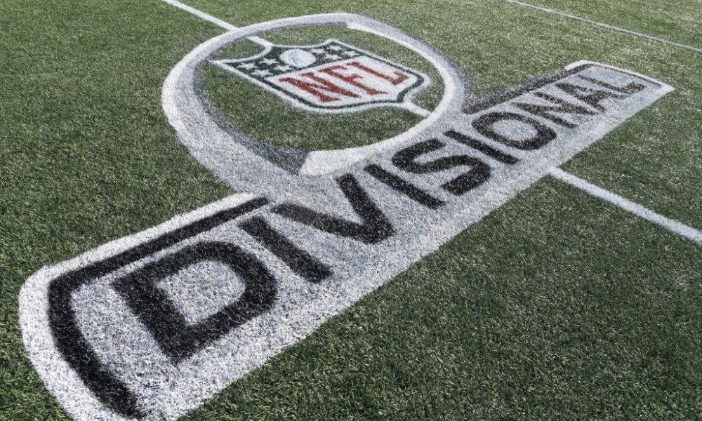 (01/10/2017- Foxboro, MA) A freshly painted logo on the field at Gillette Stadium in preparation fo...