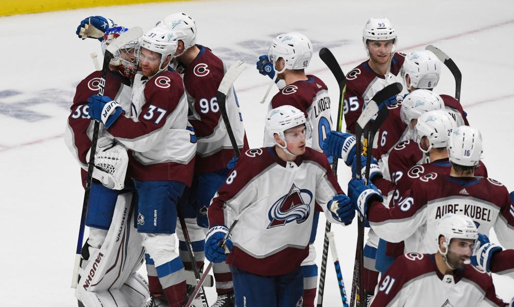 Avs team after win...