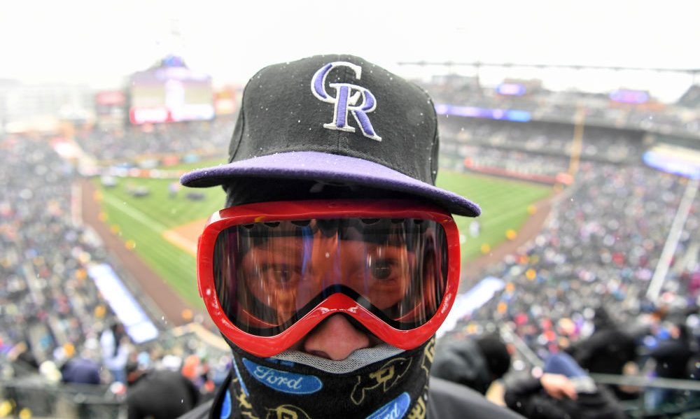 Rockies fan in the snow...