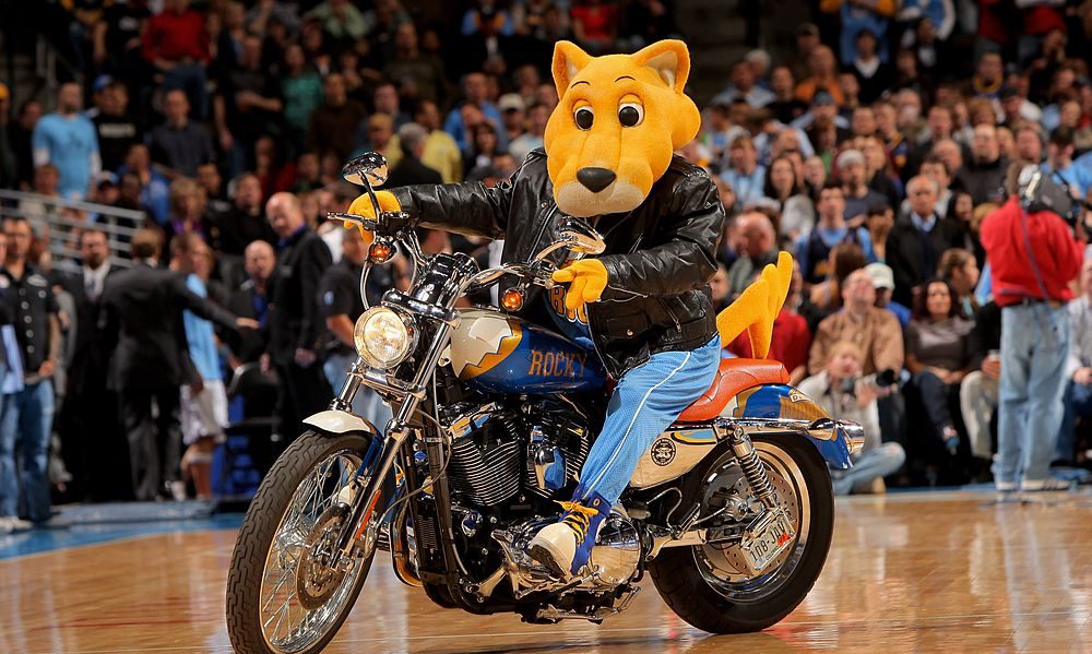 Rocky the Nuggets mascot...