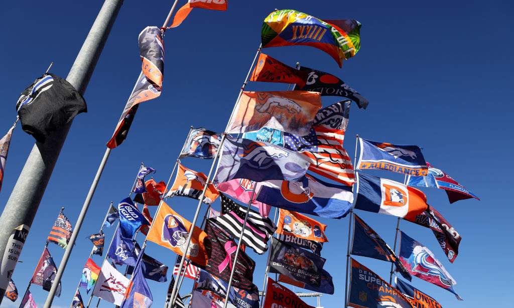 Broncos flags...