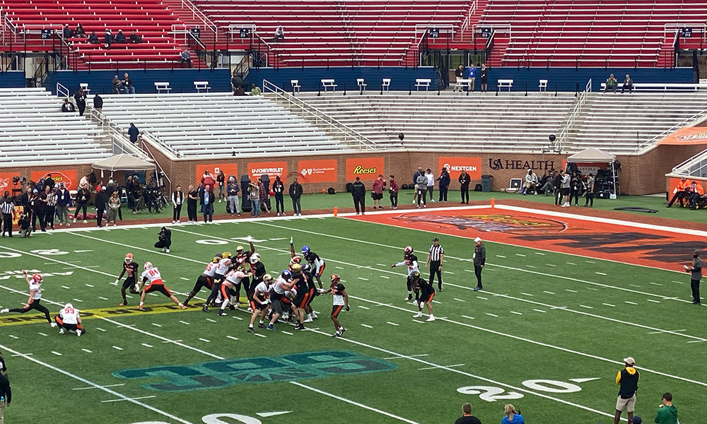 National Team at Senior Bowl practice...
