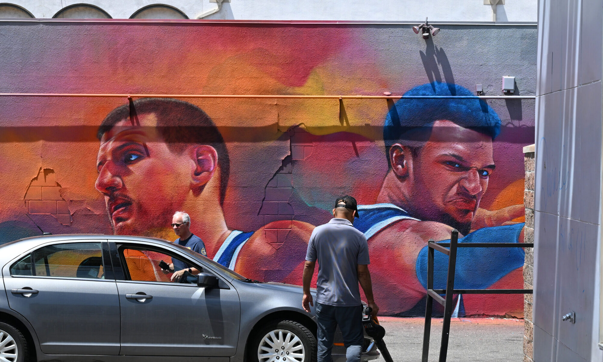 Nikola Jokic Jamal Murray mural...