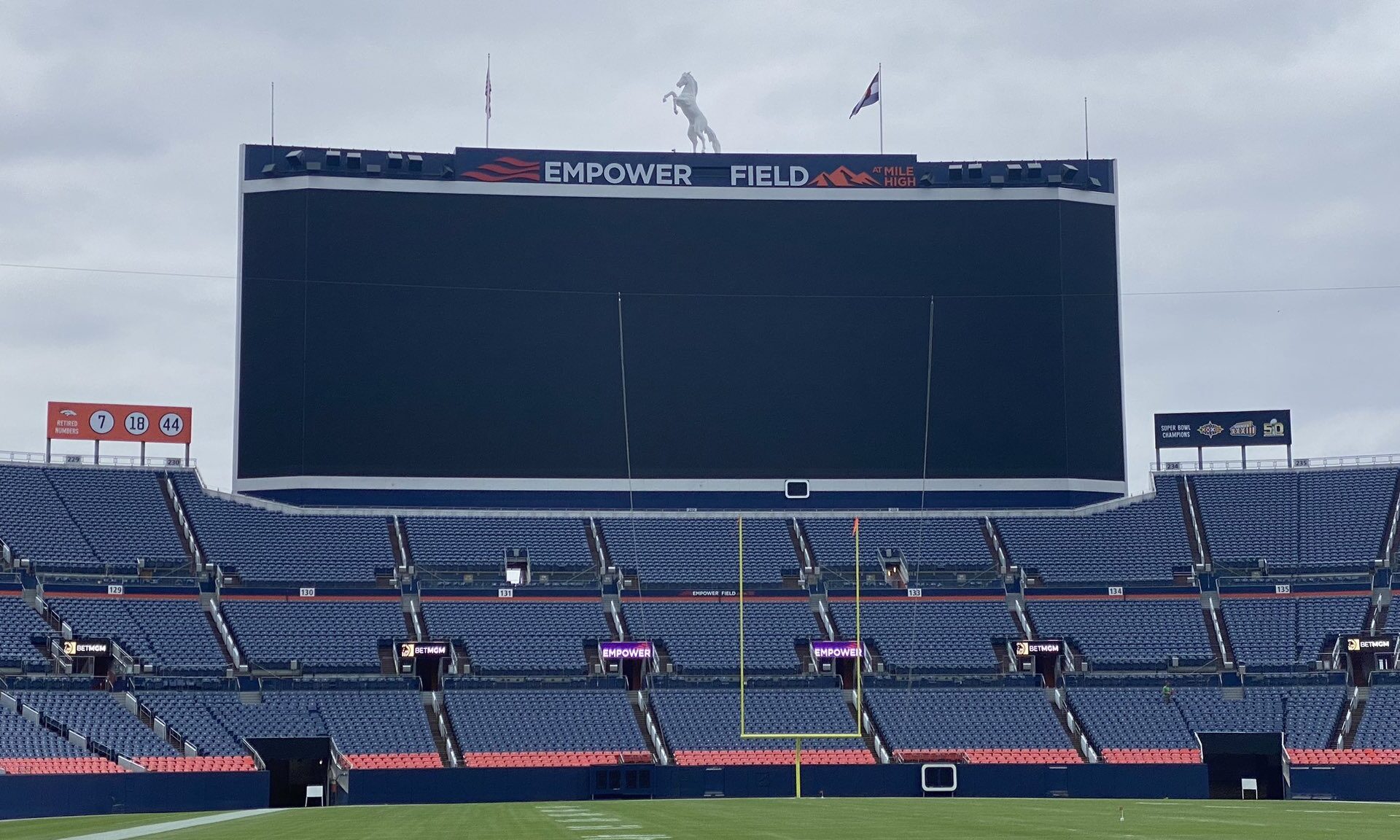 Broncos scoreboard...