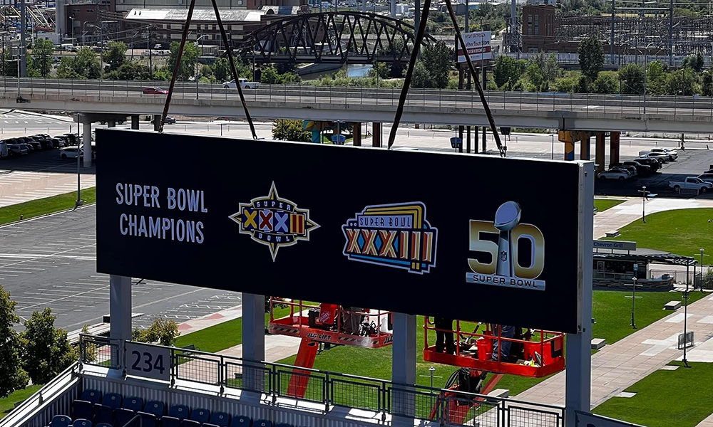 Super Bowl winning years sign...