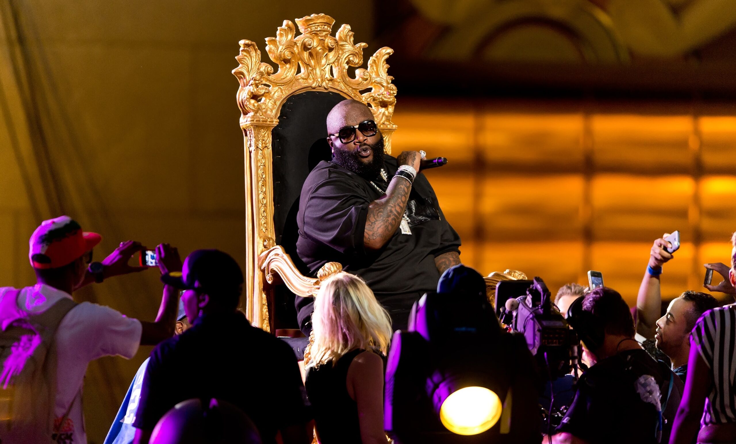 Rick Ross at NFL kick off...