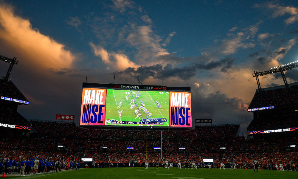 Broncos scoreboard...