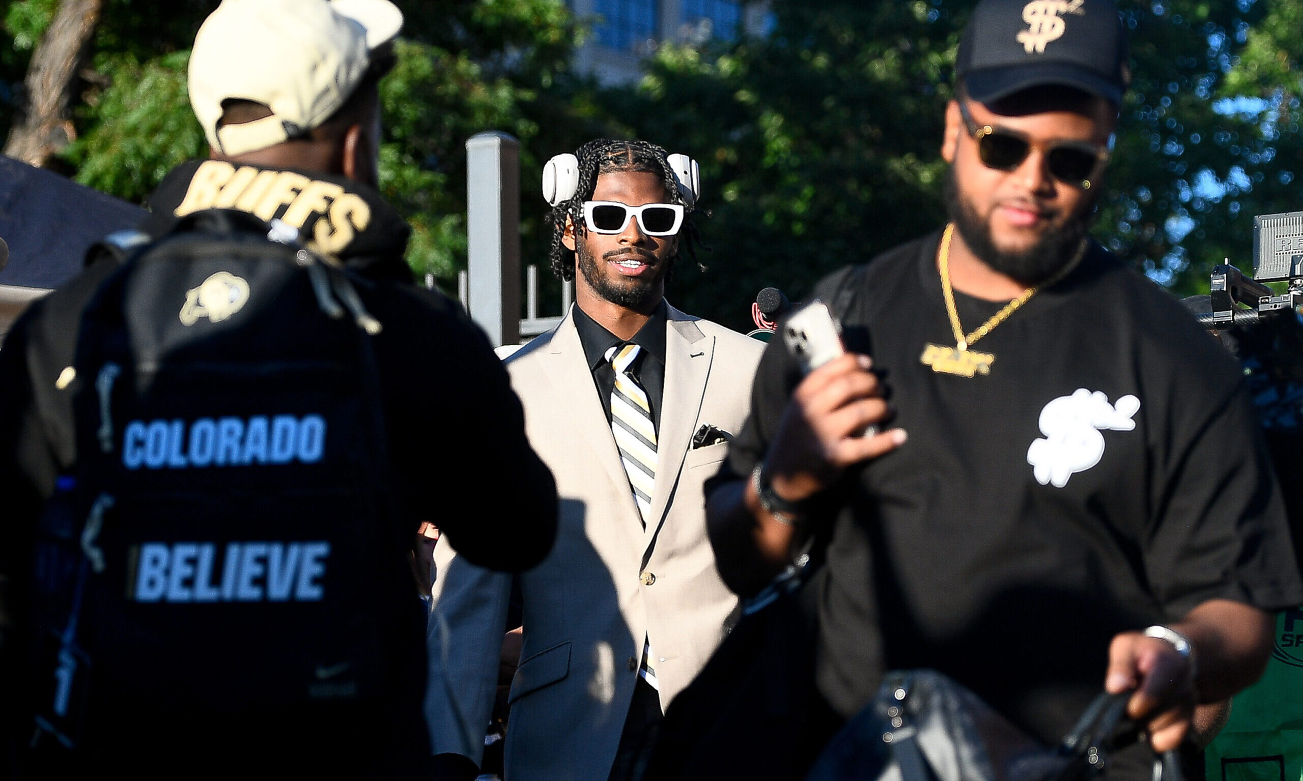 Shedeur Sanders #2 of the Colorado Buffaloes...