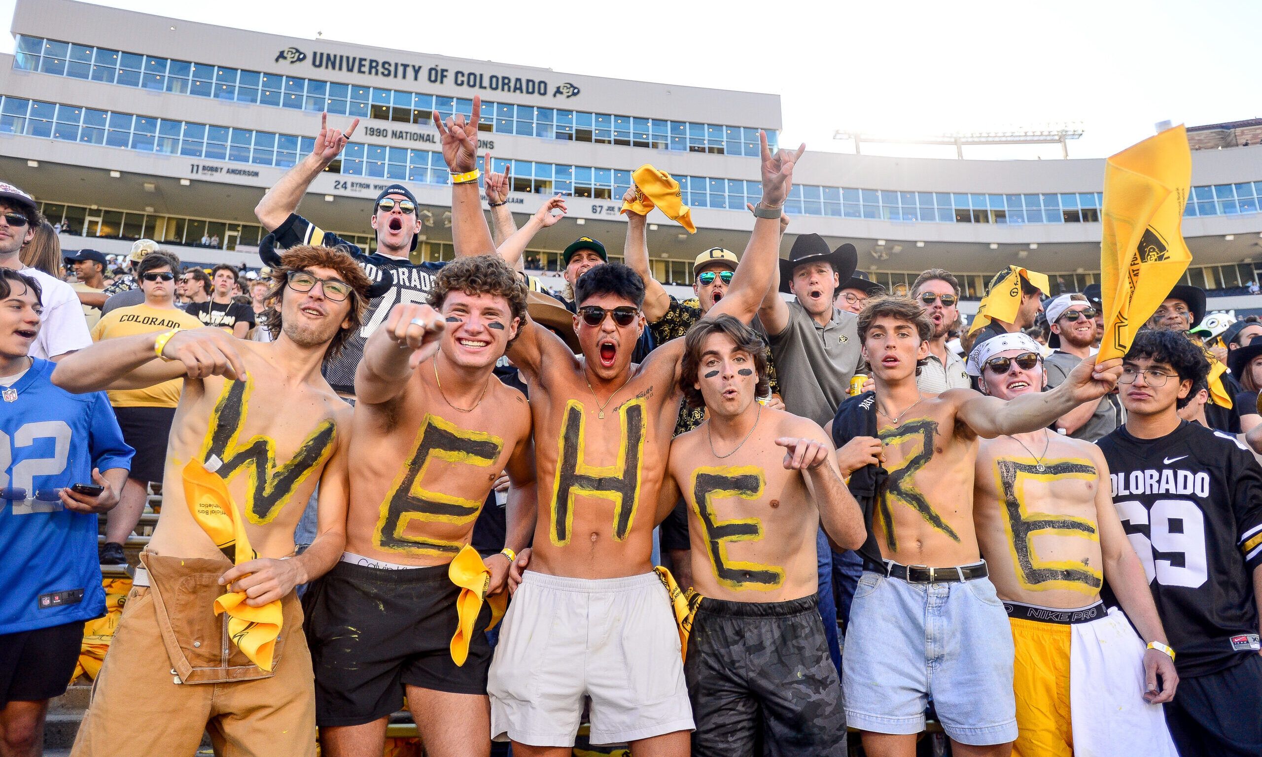 Colorado Buffaloes student section at Folsom Field....