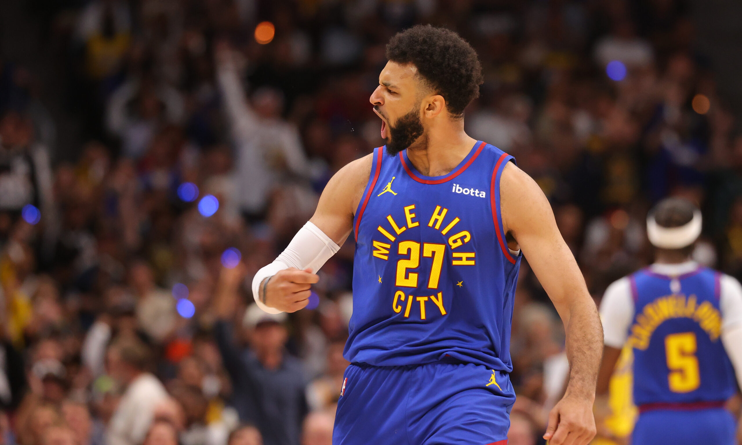 Jamal Murray of the Denver Nuggets...