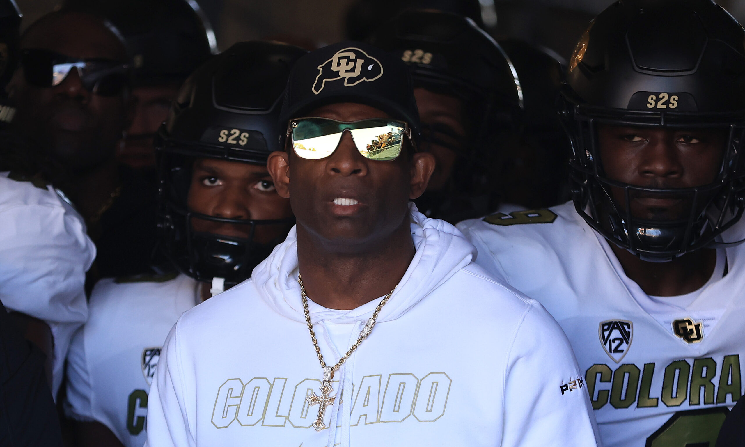 Deion Sanders of the Colorado Buffaloes...