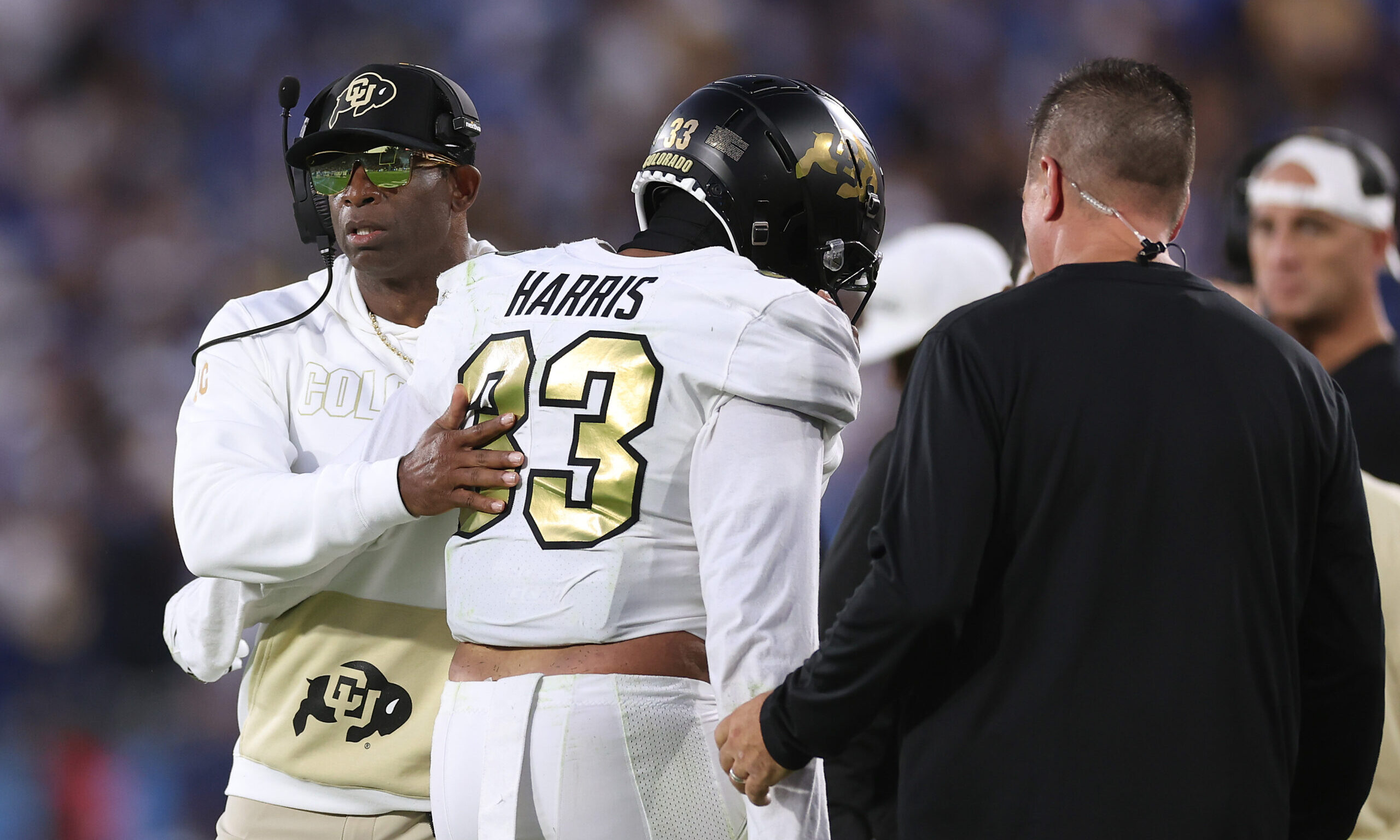 Deion Sanders of the Colorado Buffaloes...