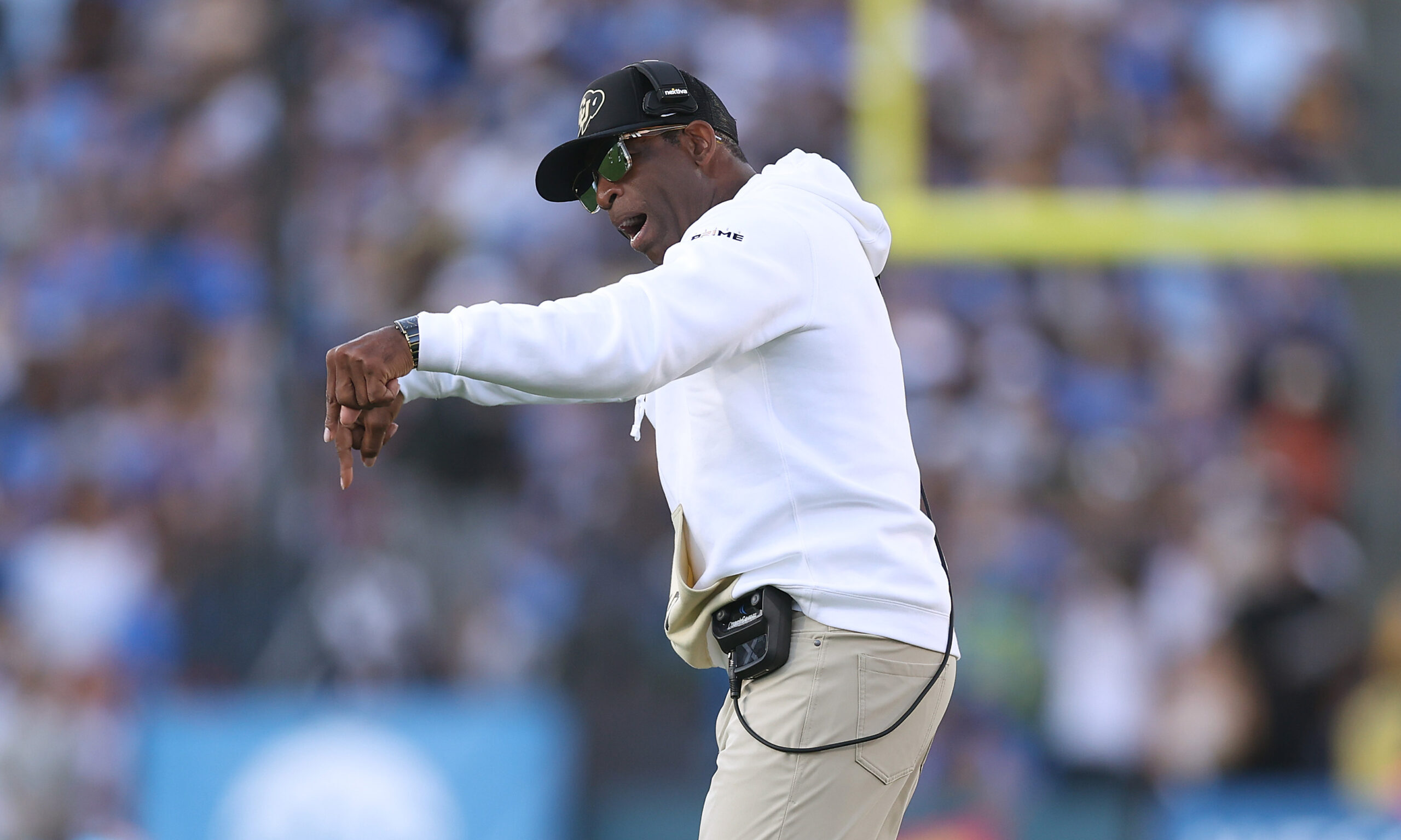 Deion Sanders of the Colorado Buffaloes...