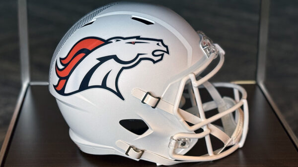 Broncos white helmet